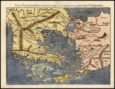 Europe, Turkey, Asia, Turkey & Asia Minor, Balearic Islands and Greece Map By Sebastian Munster