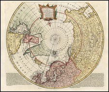 World, Northern Hemisphere, Polar Maps and Canada Map By Emanuel Bowen