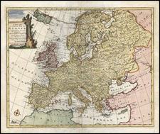 Europe and Europe Map By Emanuel Bowen