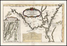 South and Texas Map By Jacques Nicolas Bellin