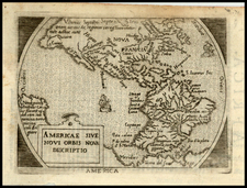 World, Western Hemisphere, South America and America Map By Abraham Ortelius / Pietro Marchetti