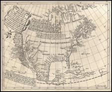 North America and California Map By Henry Briggs