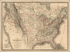United States and Texas Map By Alexandre Emile Lapie
