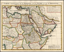 Middle East, Turkey & Asia Minor, Egypt and North Africa Map By Henri Chatelain