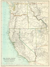 Rocky Mountains and California Map By Blackie & Son