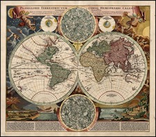 World, World, Celestial Maps and Curiosities Map By Johann Baptist Homann