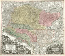 Europe, Hungary, Romania and Balkans Map By Matthaus Seutter