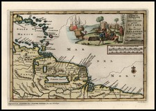 Caribbean and South America Map By Pieter van der Aa