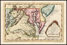 Mid-Atlantic, South and Southeast Map By Jacques Nicolas Bellin
