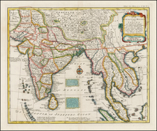 India and Southeast Asia Map By Willem Albert Bachienne