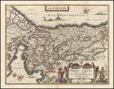 Asia and Holy Land Map By Willem Janszoon Blaeu