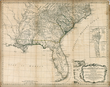 Mid-Atlantic, Florida, South and Southeast Map By Robert Sayer  &  John Bennett