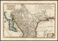 Texas, Southwest, Mexico and Baja California Map By Rigobert Bonne