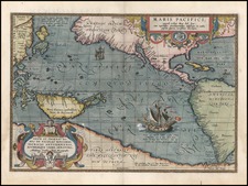 World, Western Hemisphere, Polar Maps, South America, Pacific and America Map By Abraham Ortelius