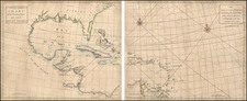 World, Atlantic Ocean, South, Southeast, Mexico, Caribbean and Central America Map By John Senex / Edmond Halley / Nathaniel Cutler / Samuel Parker