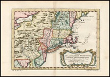 New England and Mid-Atlantic Map By Jacques Nicolas Bellin