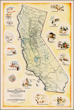 Pictorial Maps and California Map By California Centennial Commission