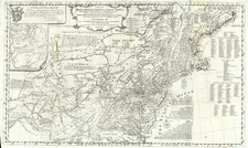 New England, Southeast and Midwest Map By Lewis Evans / Thomas Pownall