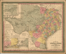 Texas Map By Thomas, Cowperthwait & Co.