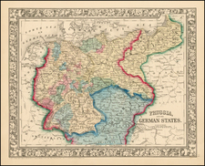 Europe, Poland, Baltic Countries and Germany Map By Samuel Augustus Mitchell Jr.