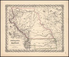 Plains, Southwest and Rocky Mountains Map By Joseph Hutchins Colton