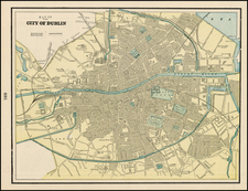 Ireland Map By George F. Cram