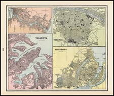 Europe, Spain, Scandinavia and Balearic Islands Map By George F. Cram