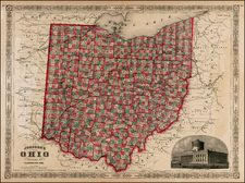 Midwest Map By Alvin Jewett Johnson