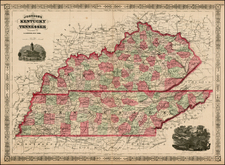 South and Southeast Map By Alvin Jewett Johnson