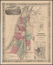 Asia and Holy Land Map By Alvin Jewett Johnson