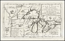 Midwest and Canada Map By Vincenzo Maria Coronelli