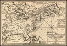 United States, Southeast, Midwest and Canada Map By Nicolas de Fer