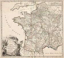 Europe and France Map By Gilles Robert de Vaugondy