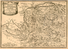 France and Italy Map By Nicolas de Fer