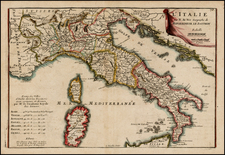 Italy Map By Nicolas de Fer