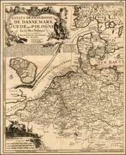 Baltic Countries, Scandinavia and Germany Map By Nicolas de Fer