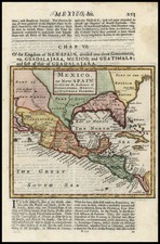 Southeast, Texas, Southwest and Central America Map By Herman Moll