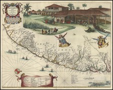 South America Map By Gaspar Barleus / Pierre Mortier