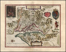 Mid-Atlantic and Southeast Map By Henricus Hondius