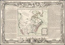 United States, Southwest and North America Map By Louis Brion de la Tour