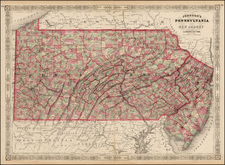 Mid-Atlantic and Southeast Map By Alvin Jewett Johnson