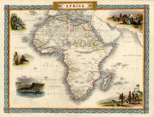 Africa and Africa Map By John Tallis