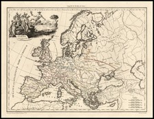 Europe and Europe Map By Conrad Malte-Brun