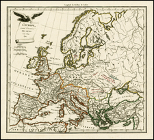 Europe and Europe Map By Conrad Malte-Brun