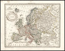 Europe and Europe Map By Conrad Malte-Brun