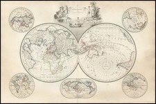 World, World, Northern Hemisphere, Southern Hemisphere and Polar Maps Map By Conrad Malte-Brun