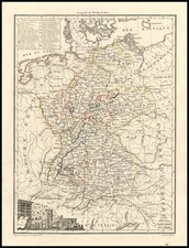 Europe and Germany Map By Conrad Malte-Brun