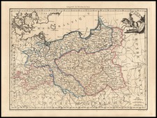 Europe, Poland and Germany Map By Conrad Malte-Brun