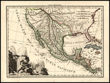 Southwest, Rocky Mountains, Mexico and California Map By Conrad Malte-Brun