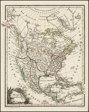 North America Map By Conrad Malte-Brun